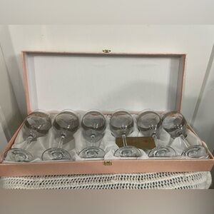NEW Set of 6 I Preziosi by CF Design Wine Glasses Silver In Presentation Case